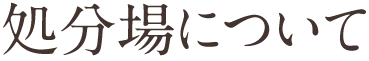 処分場について